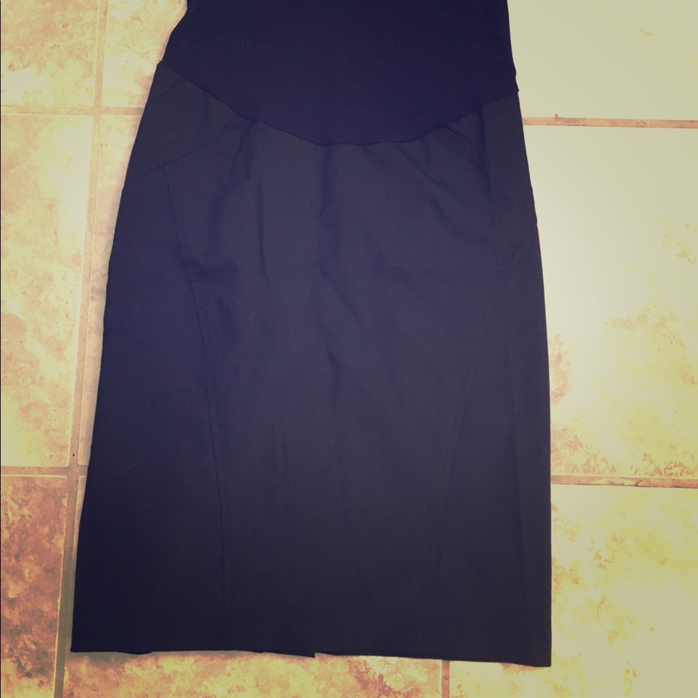 Black Maternity pencil skirt