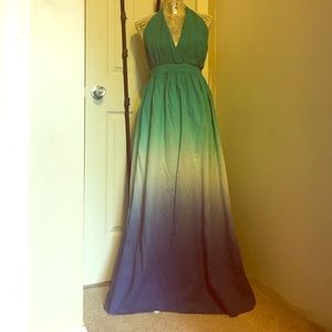 Dip dye halter Maxi