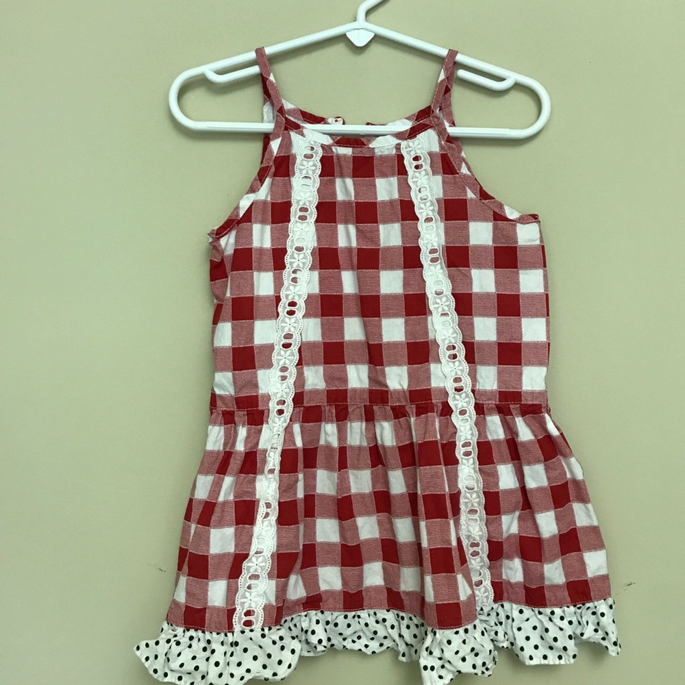 Gingham toddler dress
