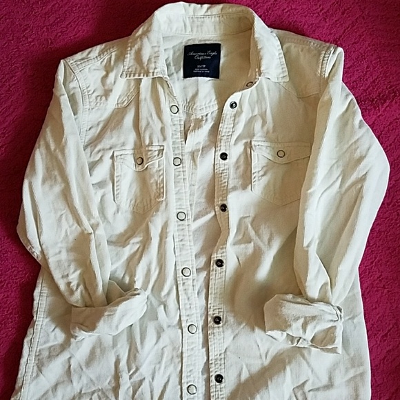 White corduroy button up jacket - Picture 1 of 1