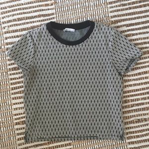 Zara Black and White Diamond Shirt