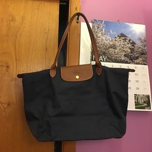 Longchamp Le Pliage tote Navy size Large