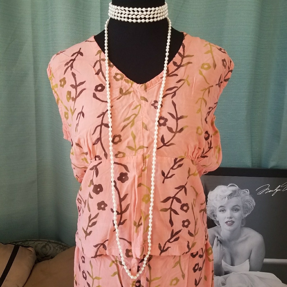 Two Piece Skirt Set. Vintage!  Sz L - Picture 2 of 7