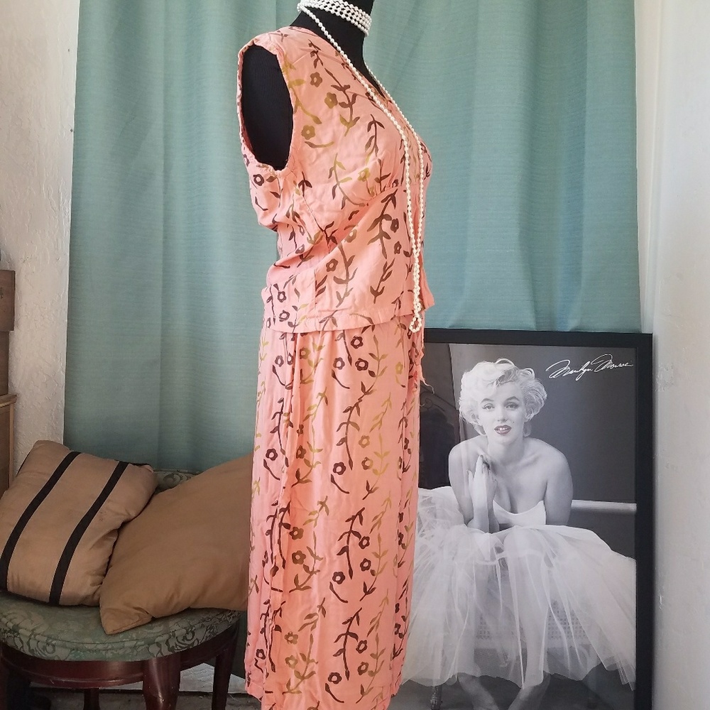 Two Piece Skirt Set. Vintage!  Sz L - Picture 3 of 7