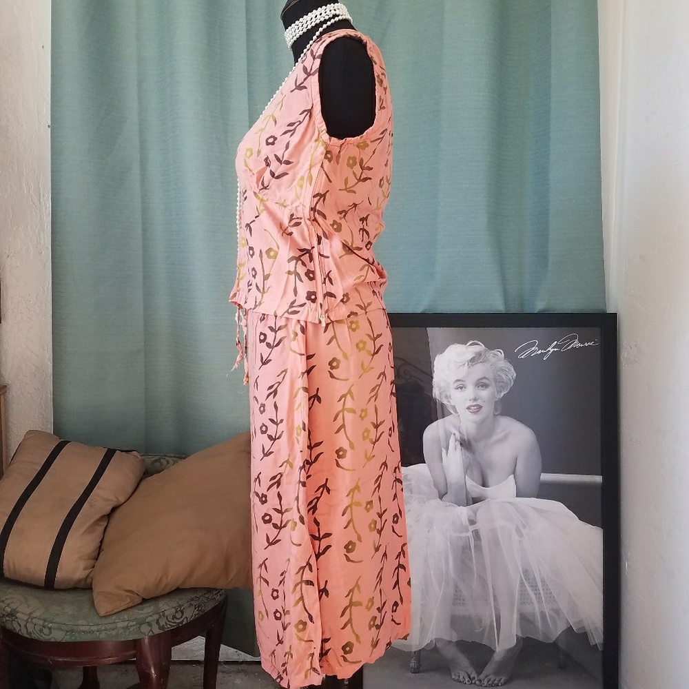 Two Piece Skirt Set. Vintage!  Sz L - Picture 4 of 7
