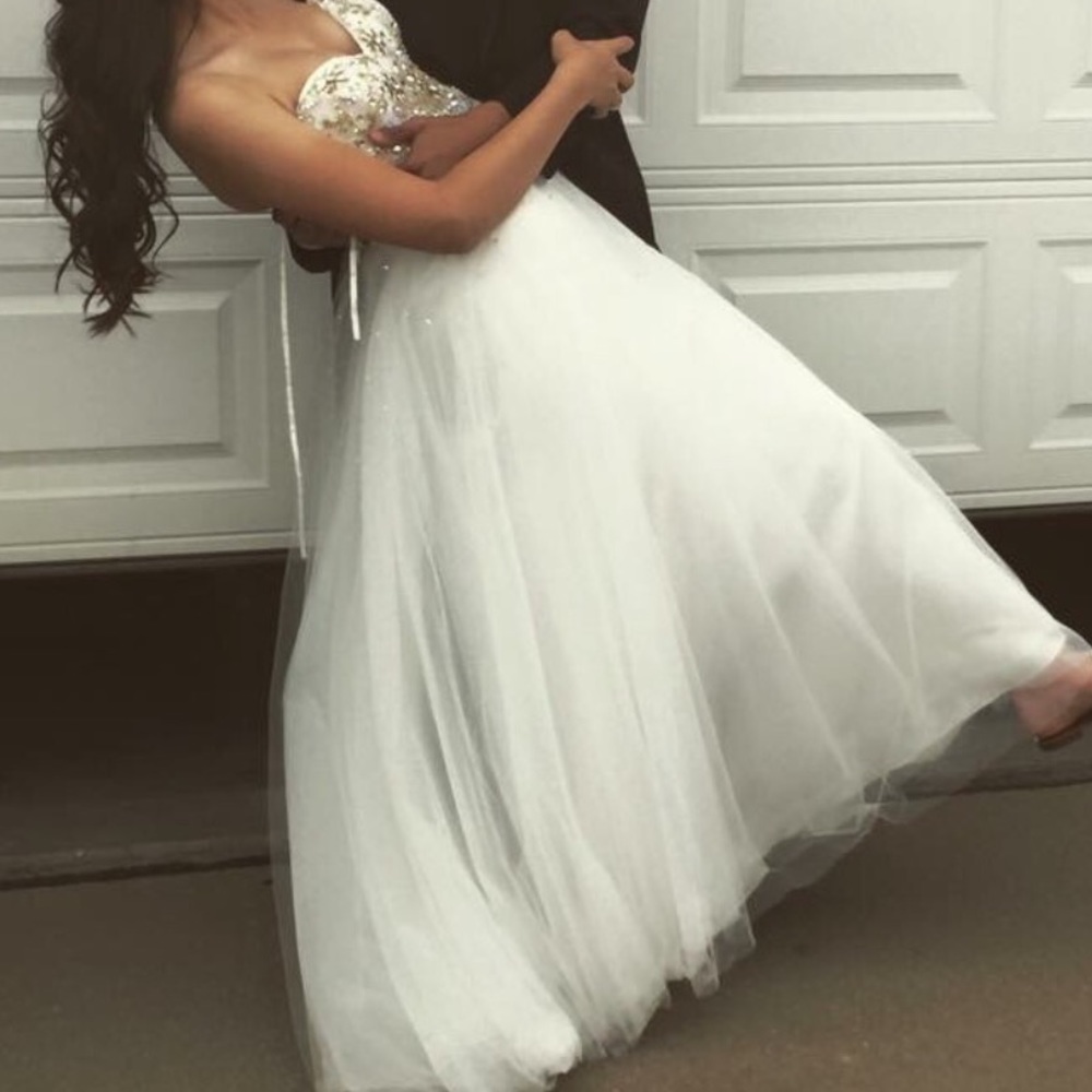 White prom dress