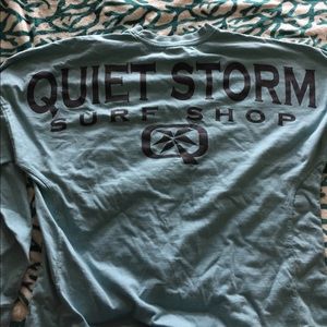 Quiet Storm surf shop OCMD varsity shirt