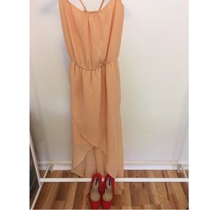 Zara Peachy High low dress