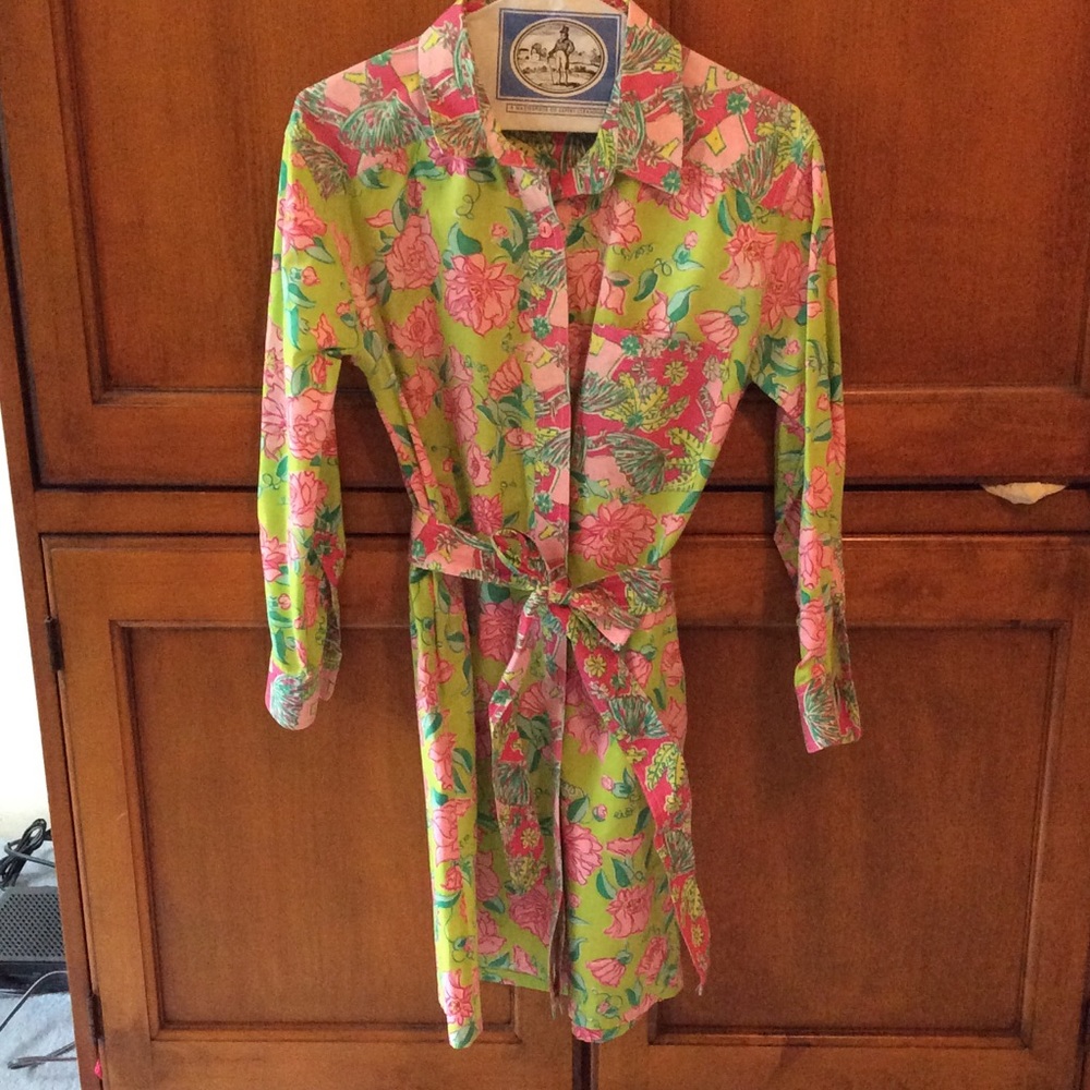 Lilly Pulitzer classic pink and green dress