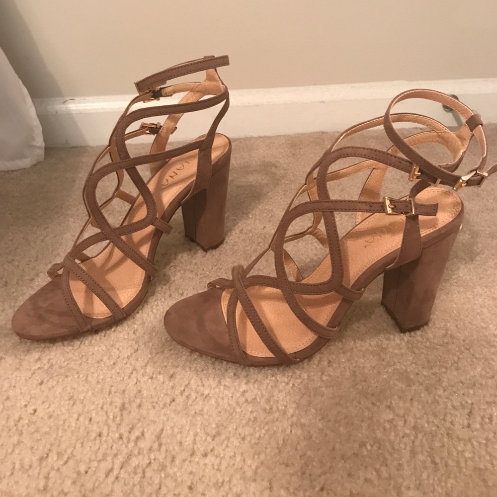Liliana Nude Strappy Pumps