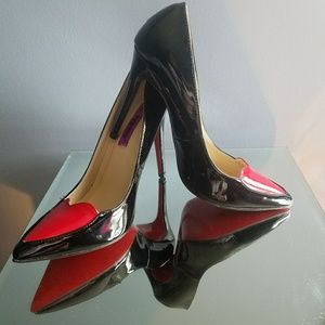 Katy Peny patent heels with heart