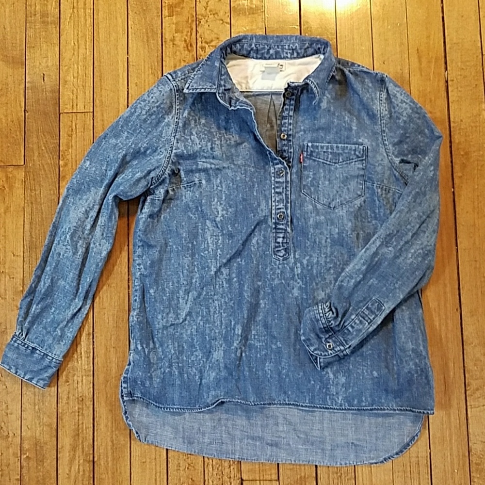 Levi's acid wash denim tunic size M - Like new!