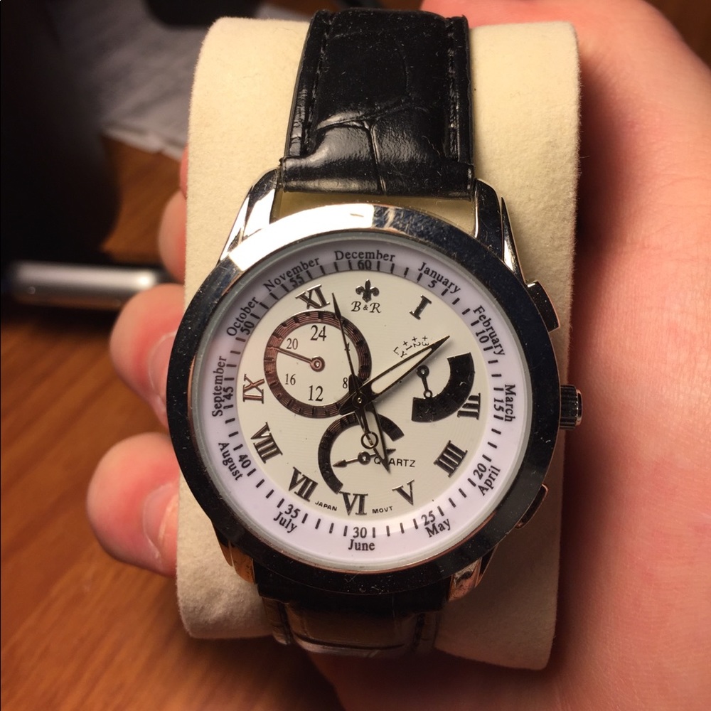 B&R quartz movement watch