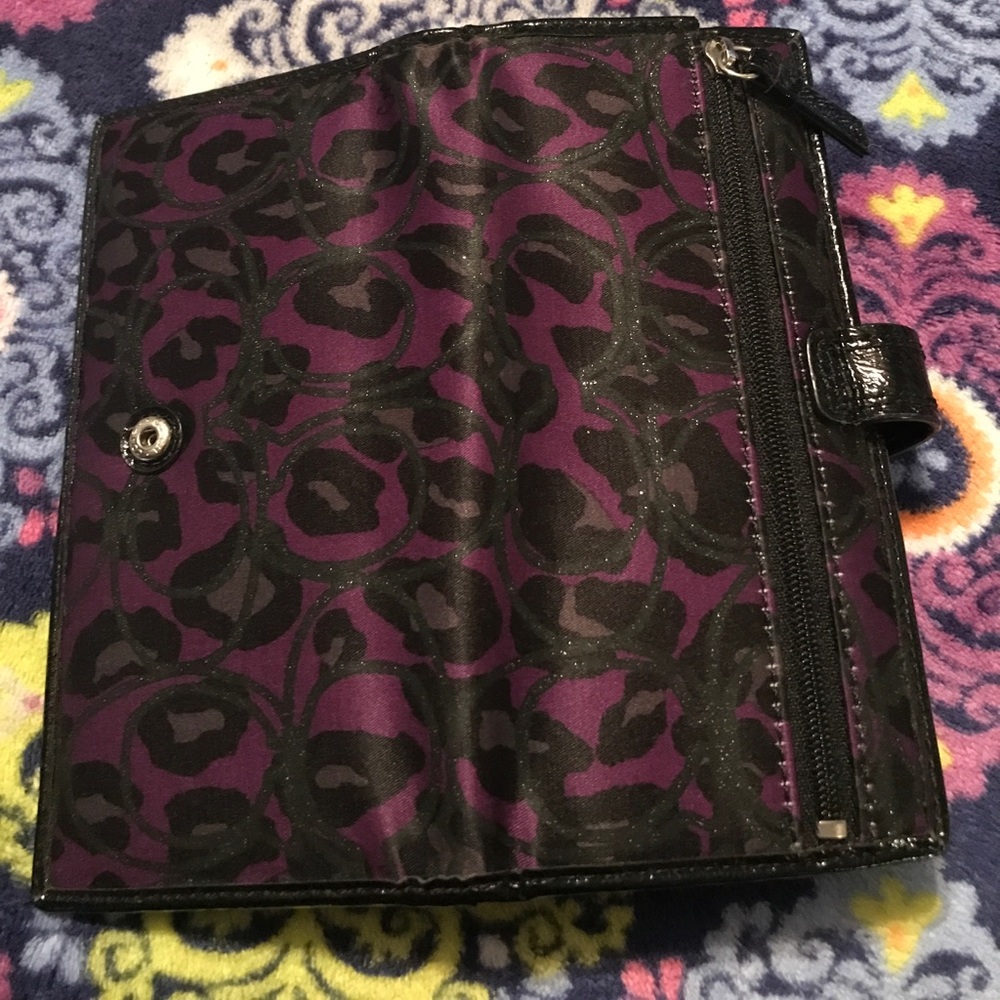 Ocelot print coach wallet