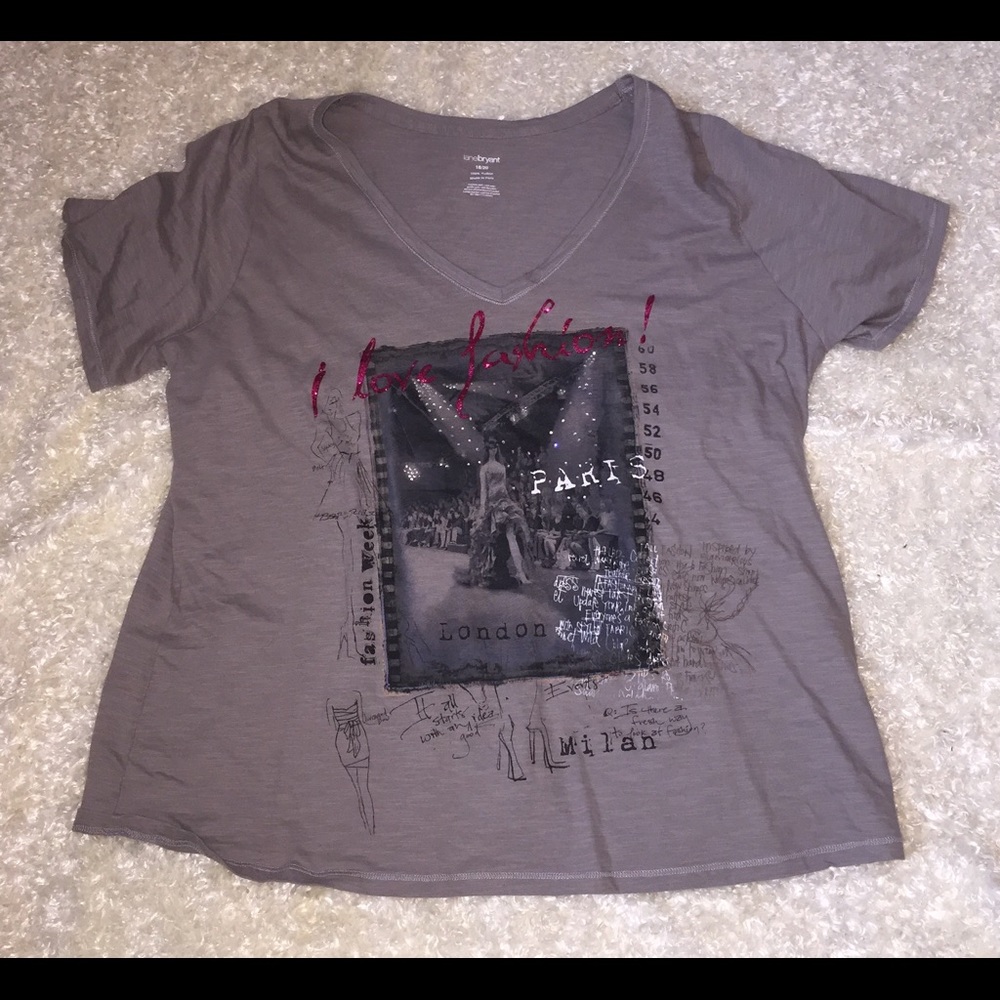 I love fashion tee, grey