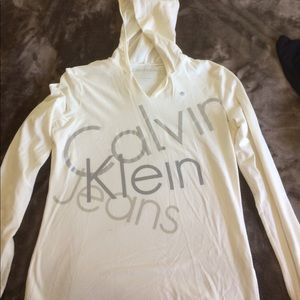 White Calvin Klein sweater