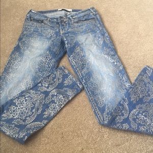 Hollister metallic silver design jeans
