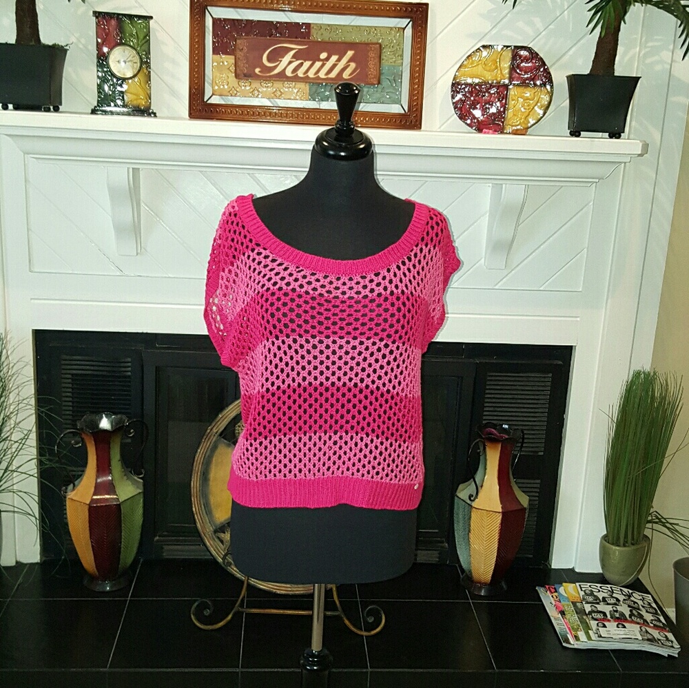 Arizona Jeans Co Open Knit Top