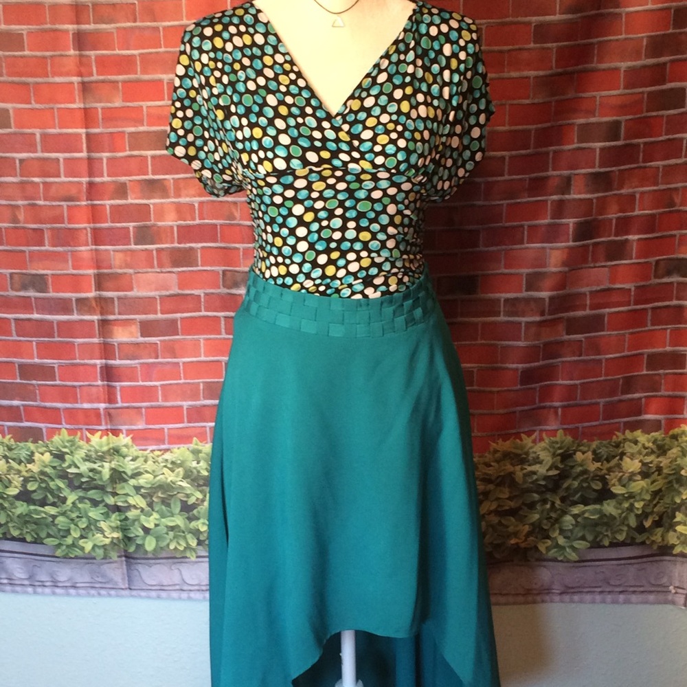 Ark & Co. - Beautiful turquoise high low skirt