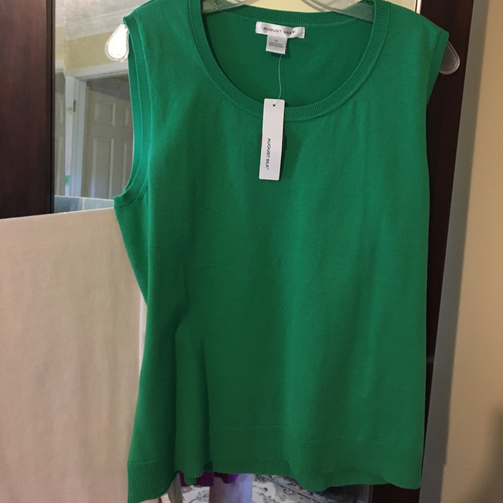 August Silk emerald green shell size XL
