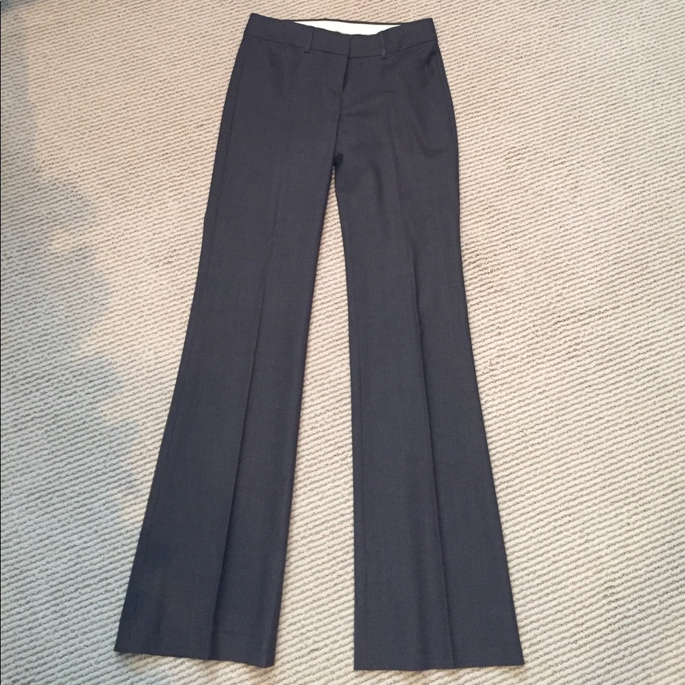 Theory pants grey wool sz 00 with flair leg