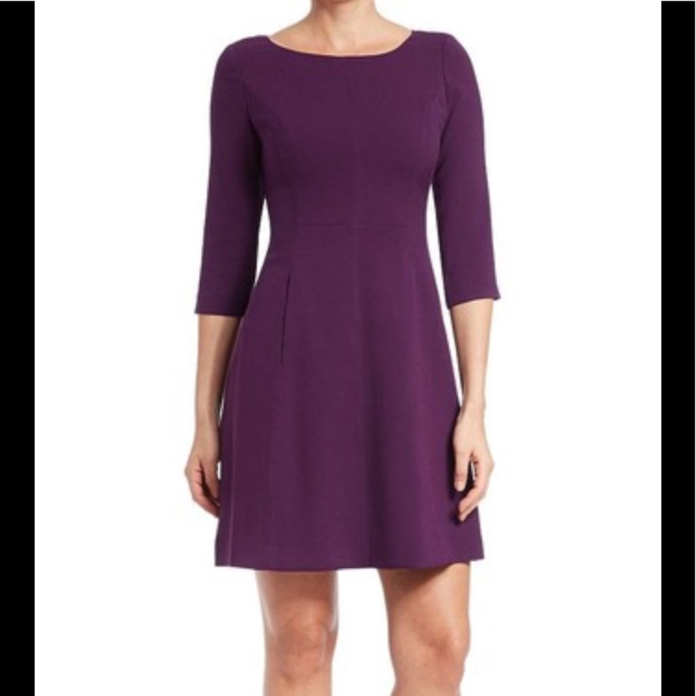 Eggplant colored Vince Camuto long sleeved dress