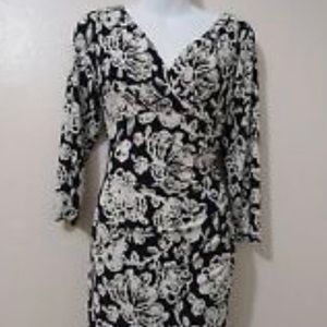 Lauren navy and white dress