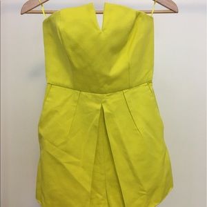 Top shop neon yellow playsuit