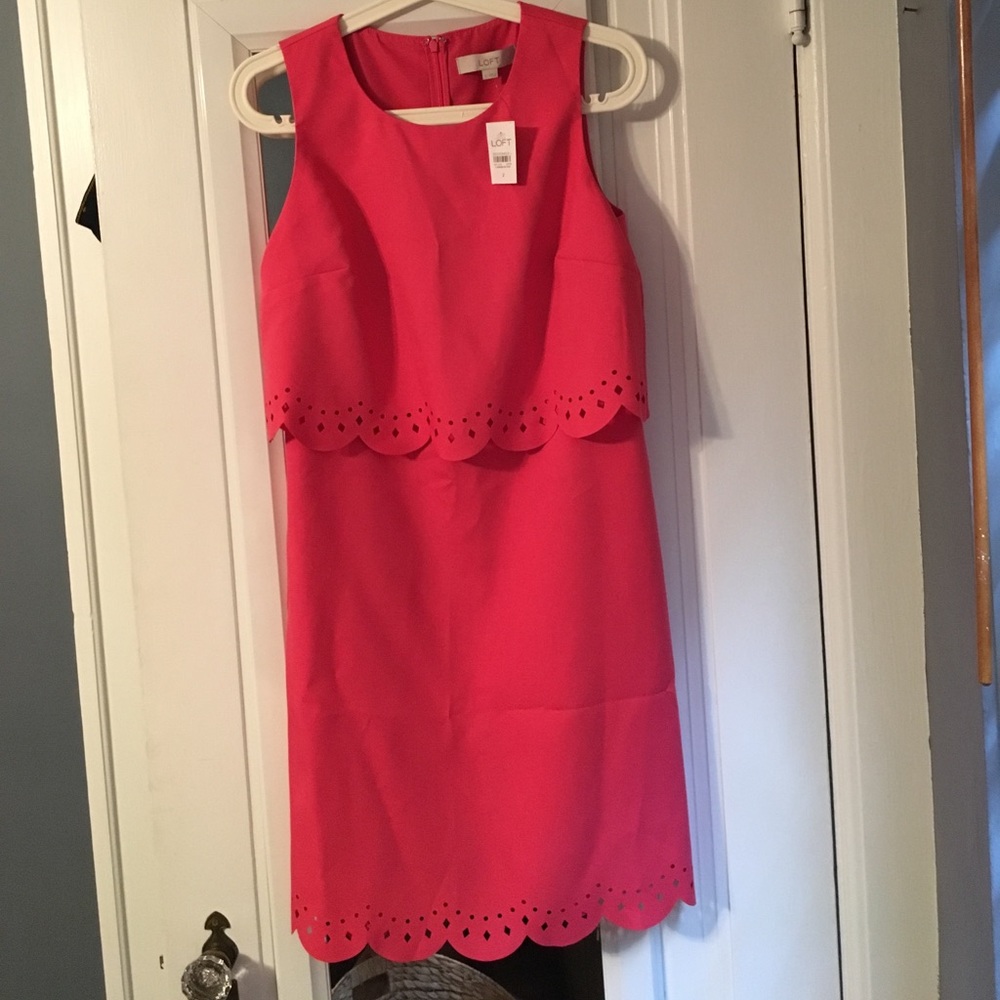 NWT Pink LOFT cutout dress