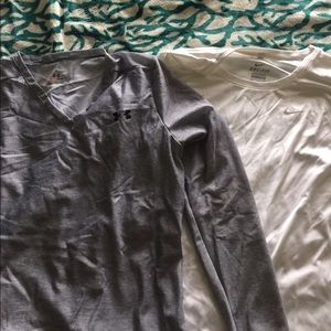 Under Armour and Nike shirt