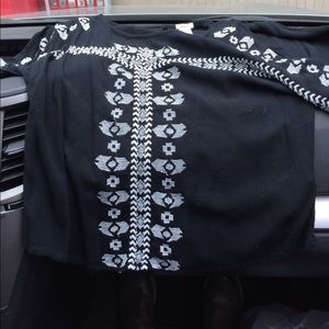 Black cold shoulder top