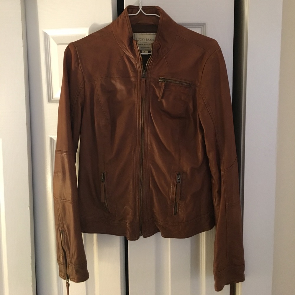 Lucky Brand Brown Leather Jacket