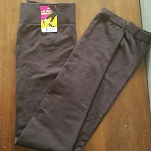 Fleece lined brown leggings