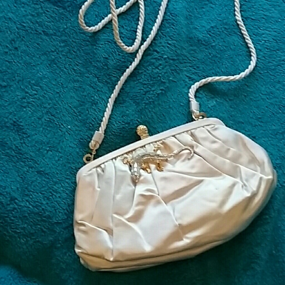 Satin evening bag