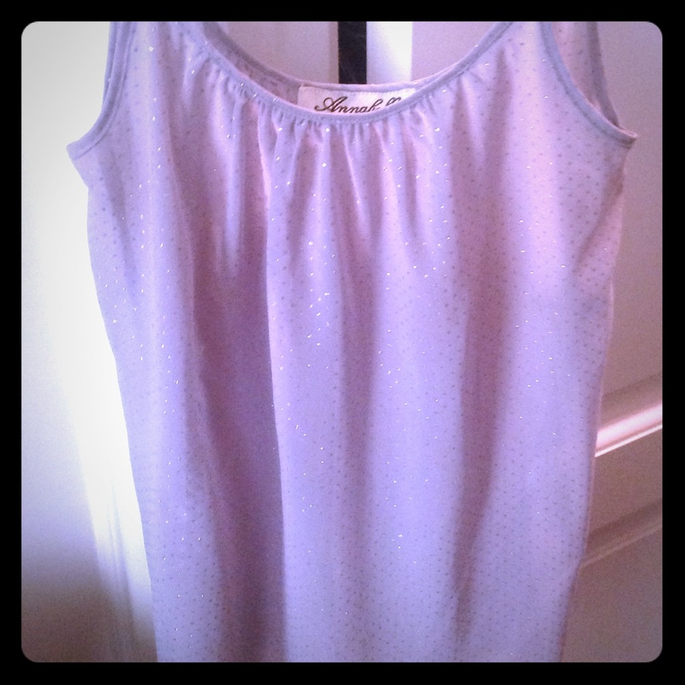 Ladies grayish lavender silver dotted tank top