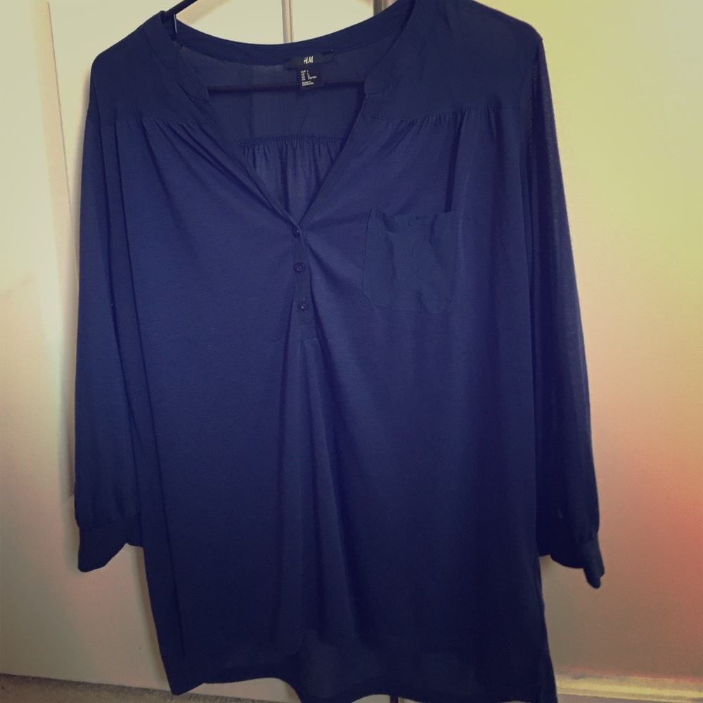 Navy blue blouse from H&M