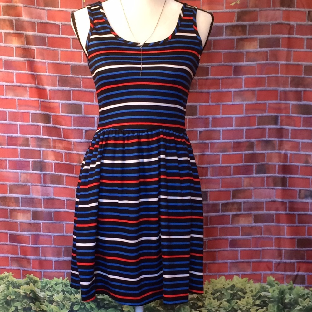 Everly - Red, white, and blue summer dress.