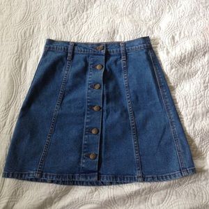 ❌SOLD❌Perfect A-Line Button-Down Mini Denim Skirt