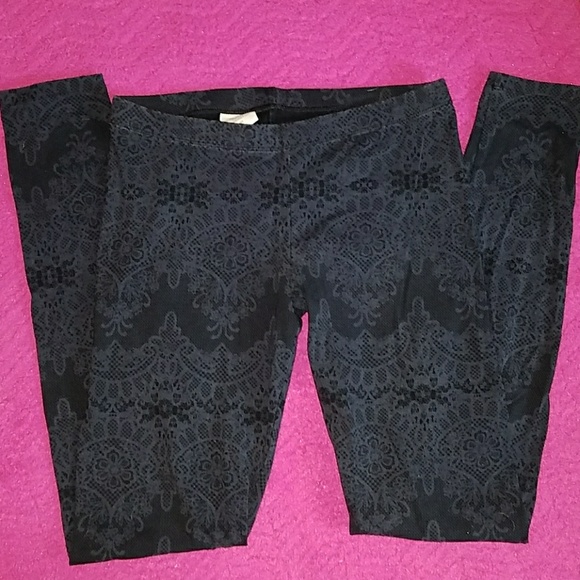 black leggings with a subtle pattern - Picture 1 of 1