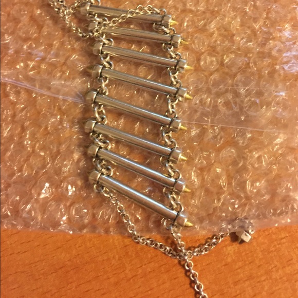 NWT Lucky Brand silvertone ladder necklace - Picture 3 of 6