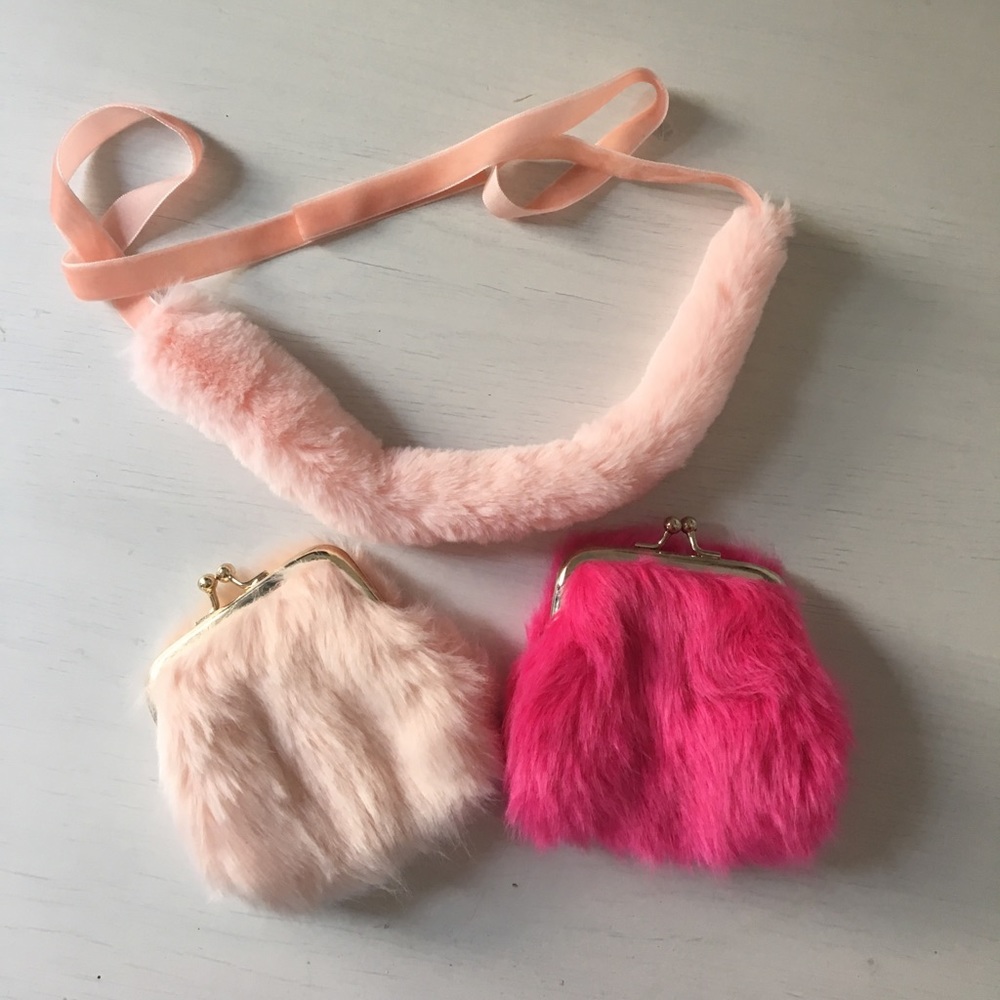 Fuzzy Accessories - Pink *moving, must go*