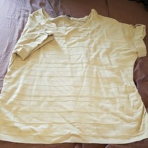NWOT Tan short sleeve top