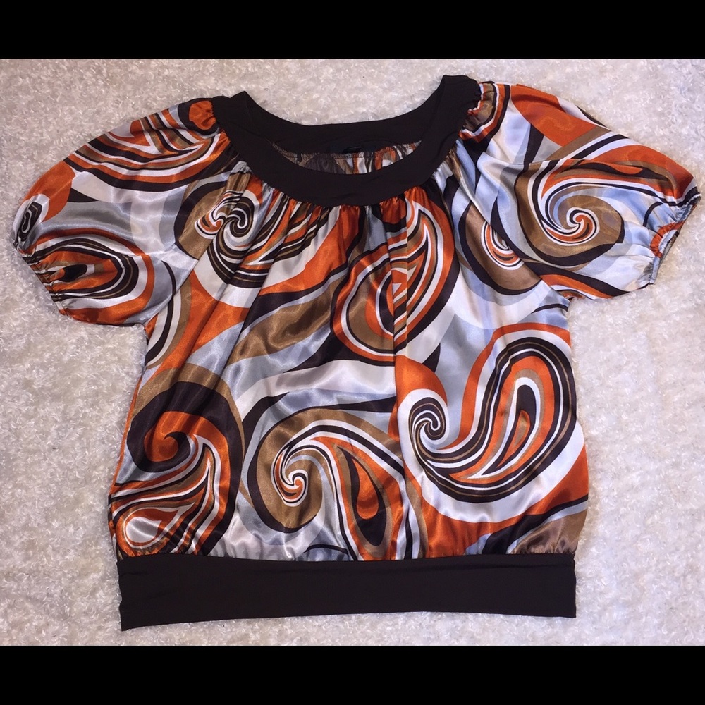 Orange and brown top