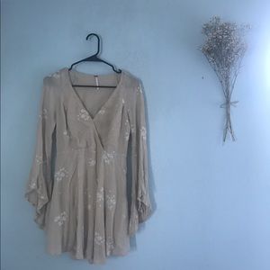 Free people jasmine floral embroidered dress