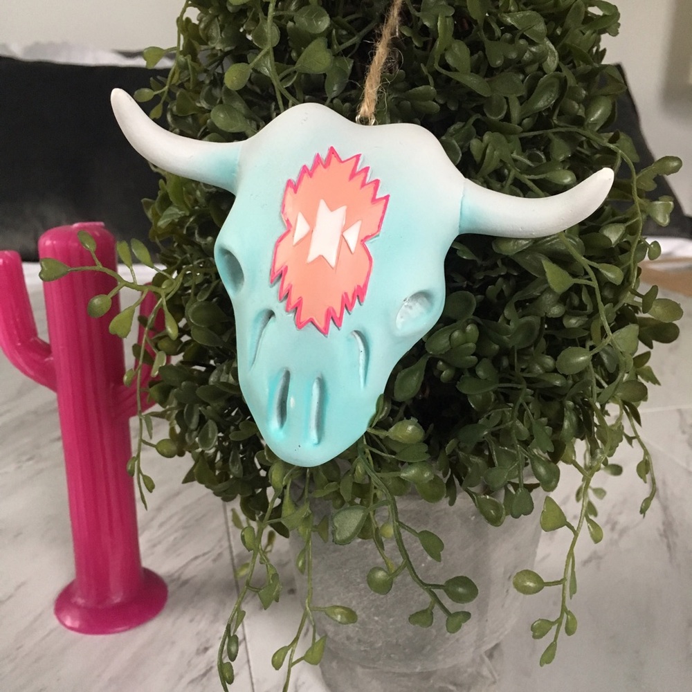 Longhorn Ceramic Hanging Ornament