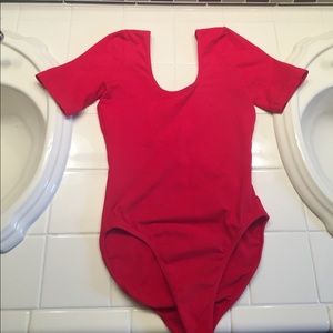 American Apparel Red Bodysuit