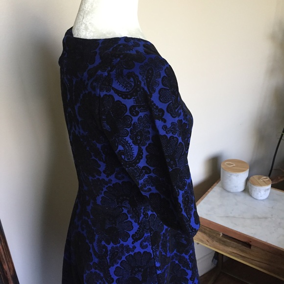 🎉 Land's End Floral Velvet Midi Dress - Picture 5 of 6