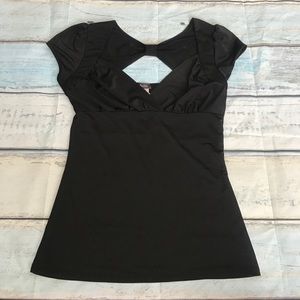 Black top with cutout back