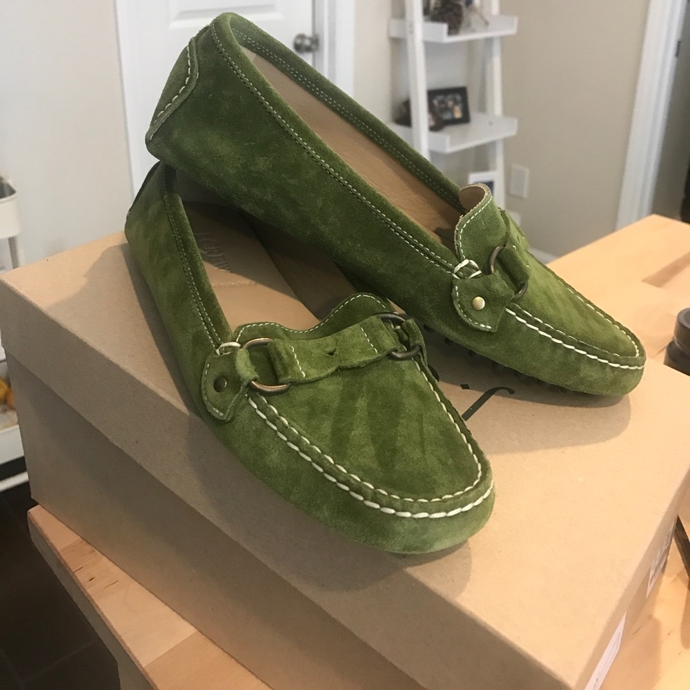 J CREW PAIGE SUEDE DRIVING MOCCASINS