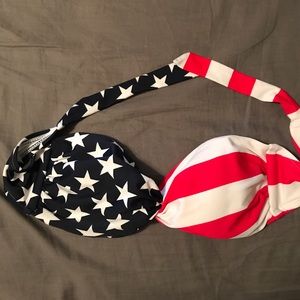 American flag bathing suit top